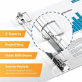 Davis Group of QuickFit View Binder, 3-Ring Binder, Angle D Ring, 5 Inch, White, 8 1/2" Width x 11" Length, STW870700