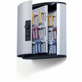Durable Office Predrilled Brushed Key Cabinet, Silver, DBL196623