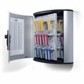 Durable Office Predrilled Brushed Key Cabinet, Silver, DBL196623