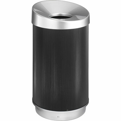 Safco At-Your-Disposal Vertex Waste Receptacle, Silver, 38 gal, SAF9799BL