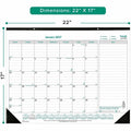 Dominion Blueline Blueline EcoLogix Monthly Desk Pad Calendar, 22" x 17", English, REDC177437