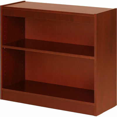 Lorell Panel End Hardwood Veneer Bookcase, Red, LLR89050