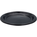 Genuine Joe 9" Round Plastic Plates, Black, 125 / Pack, GJO10429