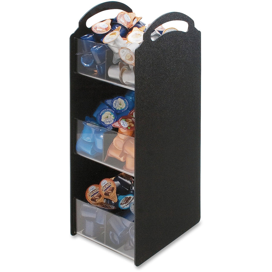Vertiflex Compact Condiment Organizer, 6.13" x 18", Black, VRTVFCT-18