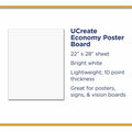 Dixon Ticonderoga UCreate Economy Poster Board, White, 100 / Carton, PAC104225