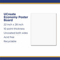 Dixon Ticonderoga UCreate Economy Poster Board, White, 100 / Carton, PAC104225