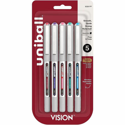uni-ball uniball™ Vision Rollerball Pens, 5 / Pack, UBC60381PP