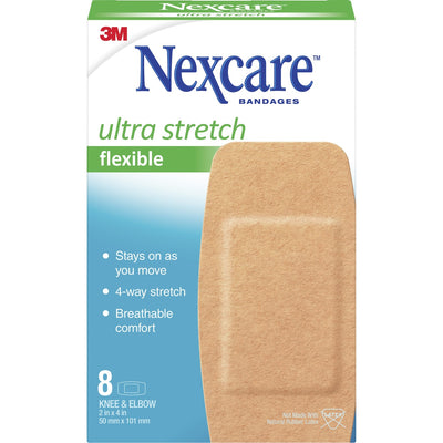 3M Nexcare Soft 'n Flex Bandages, 2"W, Tan, 1 Box, MMM571-08