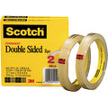 3M Scotch Permanent Double-Sided Tape - 1/2"W, Clear, 1 Pack, MMM665-2P12-36