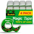 3M Scotch Nonyellowing Magic Tape Dispenser, Clear, 1 Pack, MMM4105