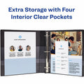 Avery TouchGuard View 3 Ring Binder, White, 8 1/2" Width x 11" Length, AVE17143
