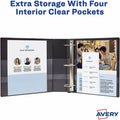 Avery TouchGuard View 3 Ring Binder, White, 8 1/2" Width x 11" Length, AVE17144