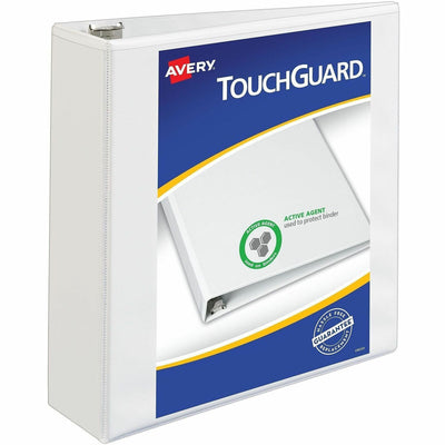 Avery TouchGuard View 3 Ring Binder, White, 8 1/2" Width x 11" Length, AVE17144