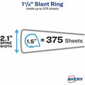 Avery TouchGuard View 3 Ring Binder, White, 8 1/2" Width x 11" Length, AVE17142