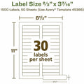 Avery EcoFriendly File Folder Label, Matte, 1500 / Box, AVE45366