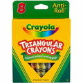 Crayola Triangular Anti-roll Crayons, Assorted, 1 Box, CYO524008