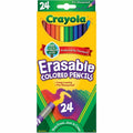 Crayola Erasable Colored Pencils, 3.3 mm, 24 / Pack, CYO682424