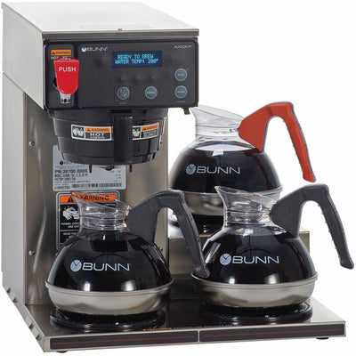 Bunn-O-Matic BUNN 12-cup Digital 3-Warmer Commercial Brewer, Black, BUN38700.0002