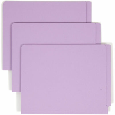 Smead Straight Tab Cut Letter Recycled Fastener Folder, Lavender, 8 1/2" Width x 11" Length, 50 / Box, SMD25540
