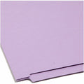 Smead Straight Tab Cut Letter Recycled Fastener Folder, Lavender, 8 1/2" Width x 11" Length, 50 / Box, SMD25540