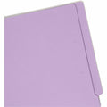 Smead Straight Tab Cut Letter Recycled Fastener Folder, Lavender, 8 1/2" Width x 11" Length, 50 / Box, SMD25540