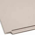 Smead Straight Tab Cut Letter Recycled Fastener Folder, Gray, 8 1/2" Width x 11" Length, 50 / Box, SMD25849