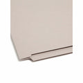 Smead Straight Tab Cut Letter Recycled Fastener Folder, Gray, 8 1/2" Width x 11" Length, 50 / Box, SMD25849
