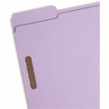 Smead 1/3 Tab Cut Letter Recycled Fastener Folder, Lavender, 8 1/2" Width x 11" Length, 50 / Box, SMD12440