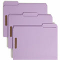 Smead 1/3 Tab Cut Letter Recycled Fastener Folder, Lavender, 8 1/2" Width x 11" Length, 50 / Box, SMD12440