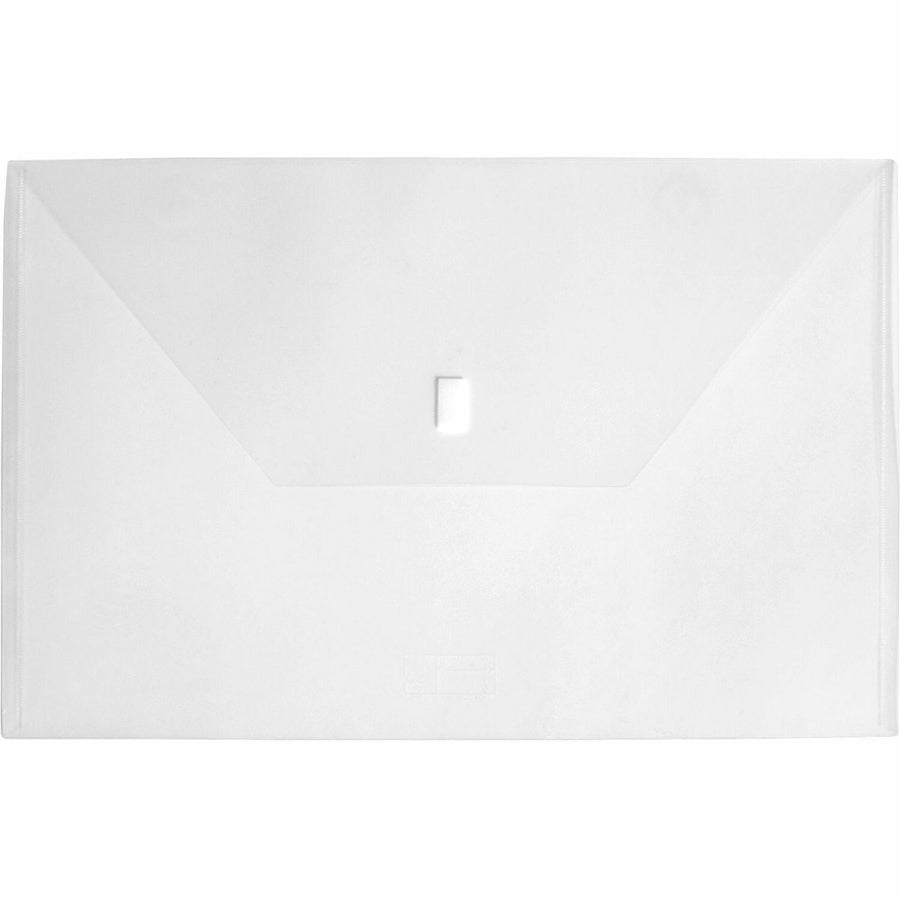 Lion Oversized Poly Project Folders, 17.703" x 11.8", Clear, Hook & Loop Closure, LIO60205-CR