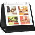 Lion Office Insta-Cover Round Ring Easel Binder, Black, 8 1/2" Width x 11" Length, LIO40009BK
