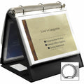 Lion Office Insta-Cover Round Ring Easel Binder, Black, 8 1/2" Width x 11" Length, LIO40009BK