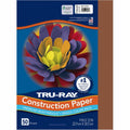 Dixon Ticonderoga Tru-Ray Construction Paper, Brown, 1 Pack, PAC103025