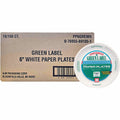 AJM Packaging Green Label 6" Green Label Economy Paper Plates, White, 10 / Carton, AJMPP6GRE