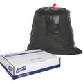 Genuine Joe Flexible Drawstring Trash Can Liners, Black, 1 Carton, GJO01230