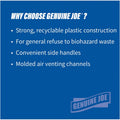 Genuine Joe Heavy-Duty Trash Container, Blue, 32 gal, GJO60464