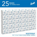 Kimberly-Clark Scott Pro Scottfold Multifold Paper Towels with Fast-Drying Absorbency Pockets, White, 25 / Carton, KCC01980