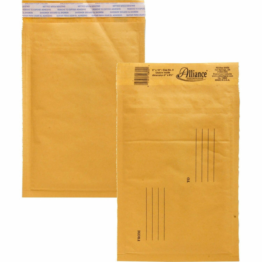 Alliance Rubber Kraft Bubble Mailers, 25 / Carton — view 1