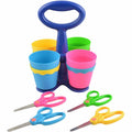 Acme United Westcott Teachers Scissors Caddy with 24 pieces of 14606 Blunt, Assorted, ACM14756