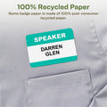 Avery Eco-friendly Premium Name Badge Labels, Matte, 1 Box, AVE45395