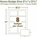 Avery Eco-friendly Premium Name Badge Labels, Matte, 1 Box, AVE45395