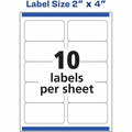 Avery Repositionable Labels, Sure Feed, 2" x 4", 250 Labels (58163), Matte, 1 Pack, AVE58163