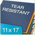 TOPS Cardinal Poly Divider with Adhesive Tabs, Assorted, 11" Width x 17" Length, 1 / Set, CRD84251