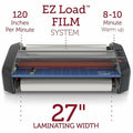 ACCO GBC HeatSeal Pinnacle 27 EZ Load Thermal Roll Laminator, Gray, GBC1701720EZ