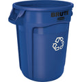 Rubbermaid Commercial Brute 32-Gallon Vented Recycling Container, Blue, RCP263273