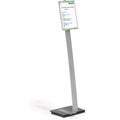 Durable Office Info Sign Duo Floor Sign Stand, Aluminum, DBL4814-23