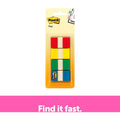 3M Post-it Flags, Assorted, 1 Pack, MMM680-RYGB2