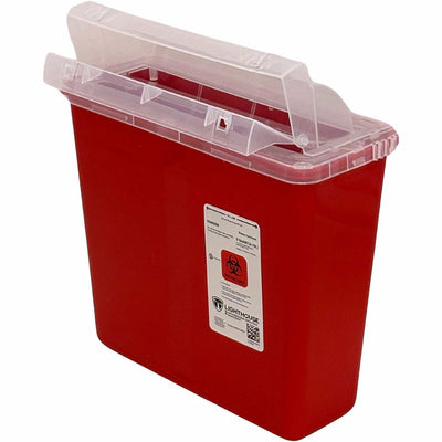 Covidien Sharpstar 5 Quart Sharps Container with Lid, Red, 1.25 gal, CVDK5SS1007SA