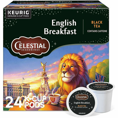 Keurig Dr Pepper . Celestial Seasonings English Breakfast Black Tea K-Cup, 24 / Box, GMT14731