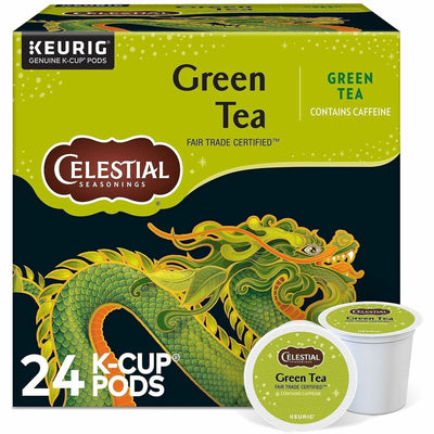 Keurig Dr Pepper . Celestial Seasonings Natural Antioxidant Green Tea K-Cup, 24 / Box, GMT14734